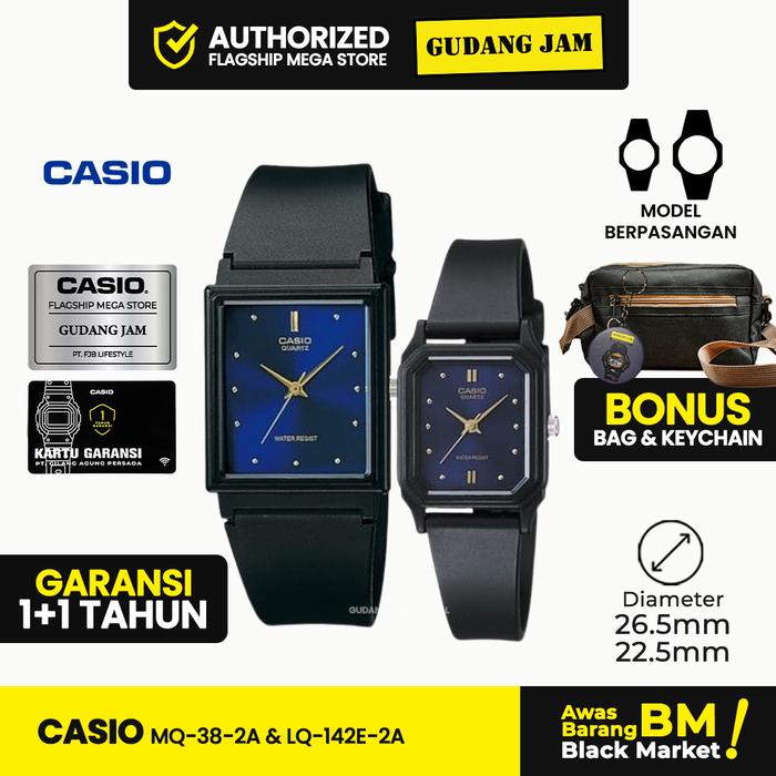 Jam Tangan couple Casio MQ-38-2ADF & LQ-142E-2ADF Dealer Casio Official Store