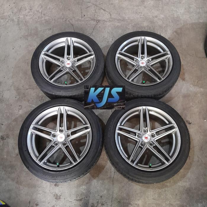 Velg Mobil Racing R17 Vossen Pcd 5x114 Ban 215/50 Ring 17 Buat HRV Xpander Innova Juke SX4 Luxio Pel