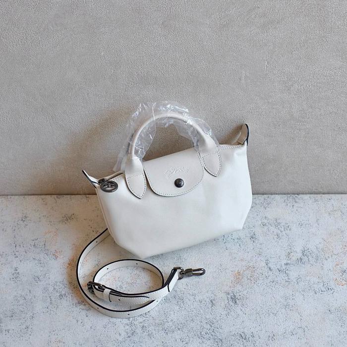 bag LC tas Le Pliage Xtra Cuir XS Bag in Ecru White