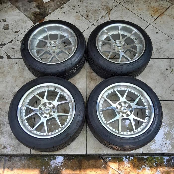 Velg Mobil Bekas Ring 16 Lubang baut 4 DOGIYAI HSR R16X7,5-8,75 8X100-114,3 BAN 205 50 R16