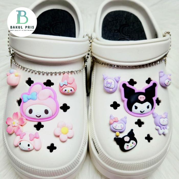Jibbitz Crocs Sanrio Set 12-14pcs Charm Aksesoris Pin Sandal Crocs Sandal Baim