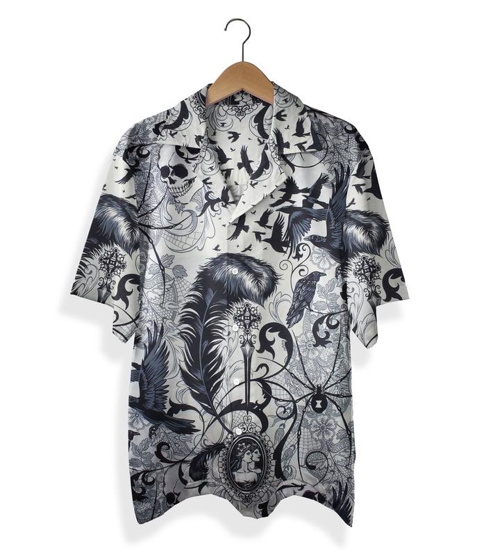 Kemeja pria Open Collar - The Crow 2