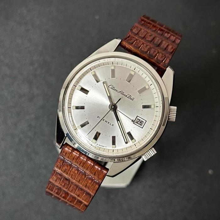Jam Tangan Vintage Langka Citizen Alarm Date Manual Winding Circa 1973