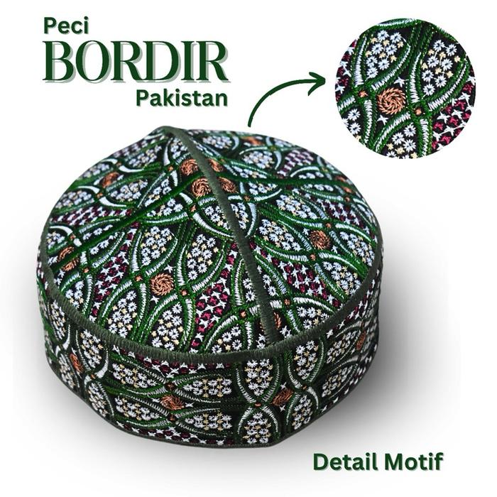 Kopiah pakistan ori / peci pakistan bordir