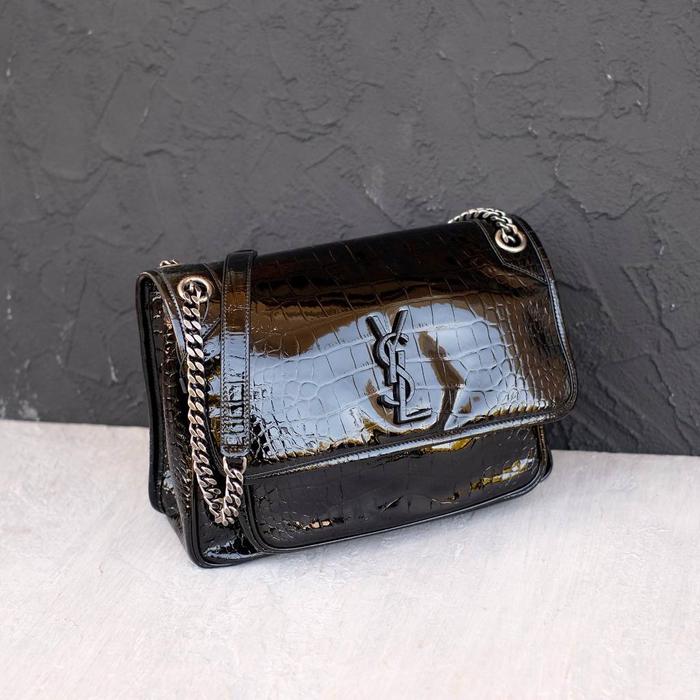 bag YSL tas Medium Niki Bag in Black Croco