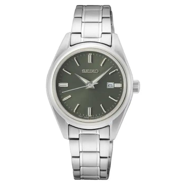 Seiko SUR533#SUR533#SUR533P1#Seiko SUR533P1#Jam tangan wanita Seiko Olive Green Dial SUR533P1
