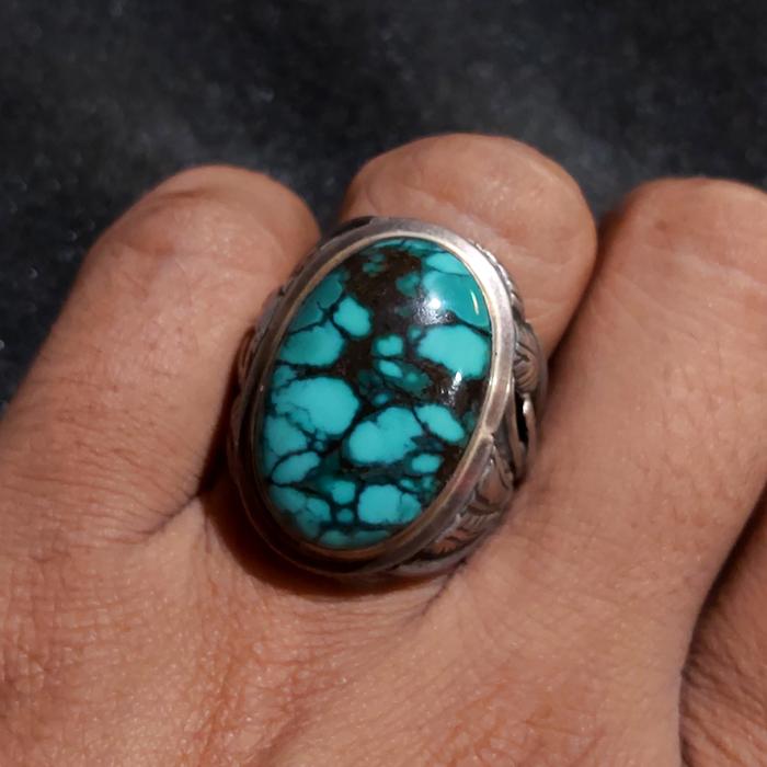 HQ NATURAL TURQUOISE - PIRUS HUBEI-XINJIANG-GRADASI TOSKA HIJAU-URAT EMAS- BIRU FANCY-JENONG-AKSESOR