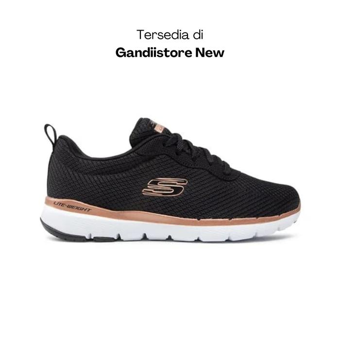 Sepatu Sneakers Wanita Skechers Flex Appeal 3 First Insight 13070/BKRG Black