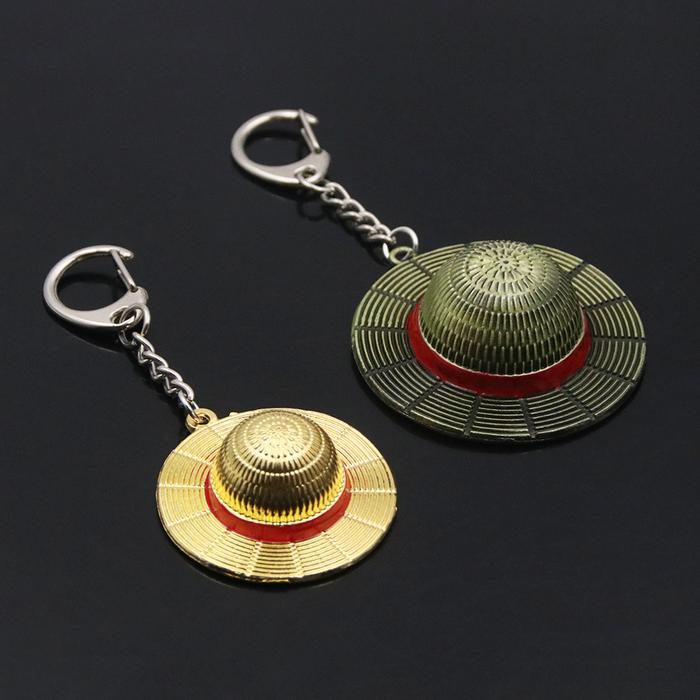 Kalung, Gantungan Kunci, Gelang, Portgas D. Ace, Keychain One Piece Monkey D Luffy Biru Gold, Ganci