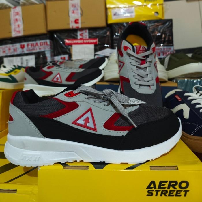 [TERMURAH 100% Original AEROSTREET] Aerostreet 36-45 Osaka Putih Abu Merah Sepatu Sneakers Casual Pr