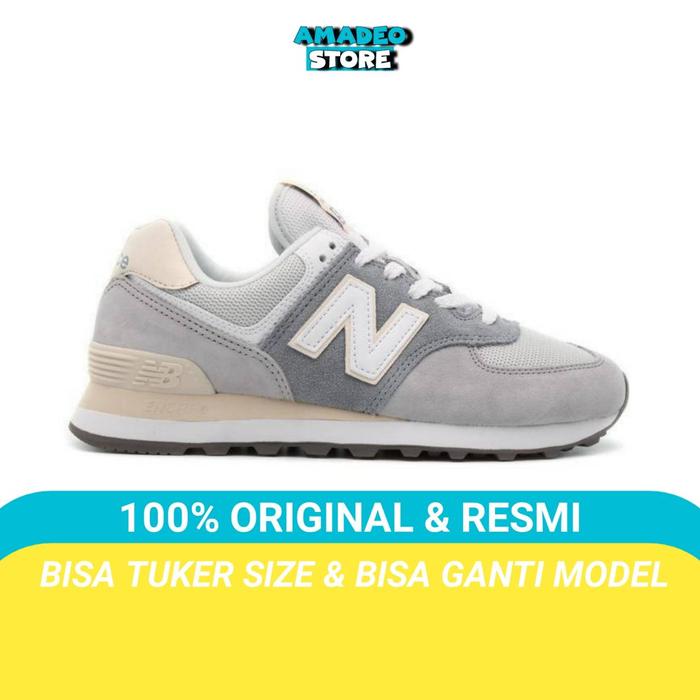 Sepatu NB WL574LBR BALANCE Grey Blue Sneakers Wanita