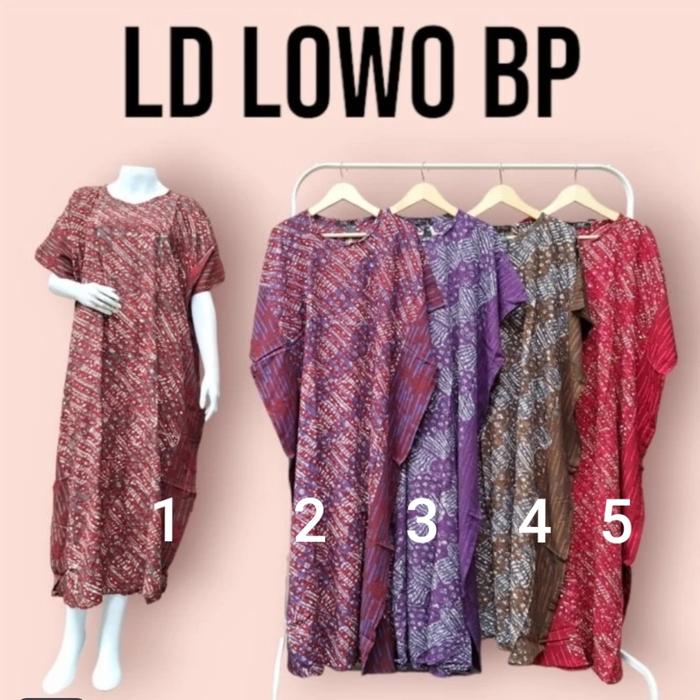 LONGDRESS Panjang model KALONG LOWO KAFTAN 8L BATIK PEKALONGAN RISNA LD 170 BIG SUPER JUMBO TEBAL TI