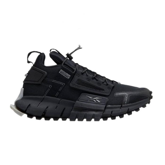 sepatu reebok zig kinetica edge full black / sneakers pria