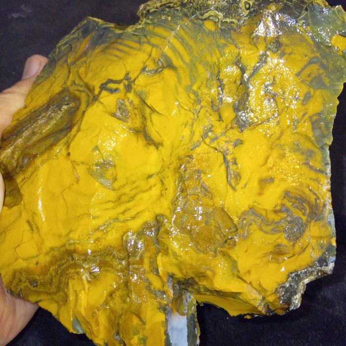 Natural Batu Warna Langka Kuning Golkar Motif