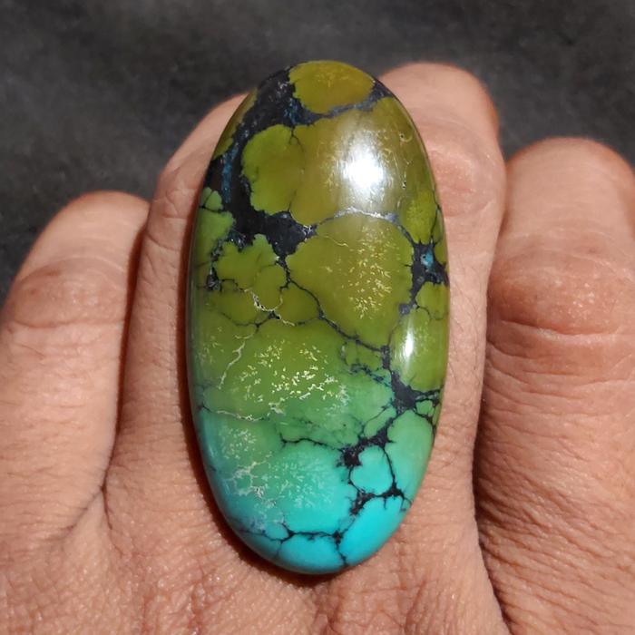 HQ NATURAL TURQUOISE - PIRUS HUBEI-XINJIANG-MULTICOLOR-DWI WARNA-GRADASI OPEN- DWI TOSKA-BIRU FANCY-