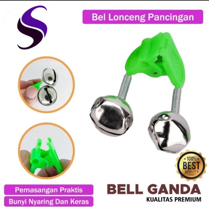 Kerincingan Pancing Jepit Bel Double Lonceng Penanda Joran Pancingan Best Quality