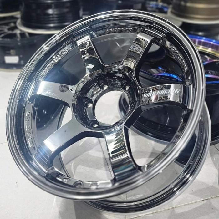 velg R18 Fortuner Triton pajero hilux velg mobil bmw r18 TE37 BLACK CROME
