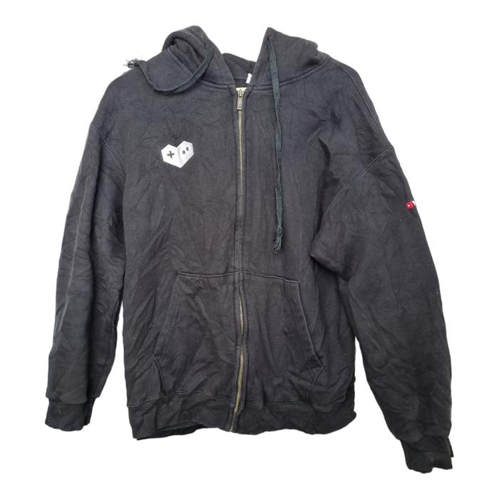 JAKET HOODIE PRIA WANITA FILL IT SECOND BRANDED IMPORT BLACK