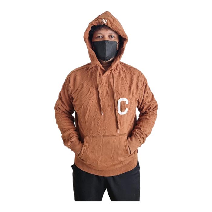 JAKET HOODIE COVERNAT PRIA WANITA SECOND BRANDED IMPORT COKLAT