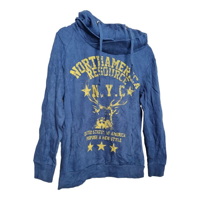 JAKET HOODIE PRIA UGIZ SECOND BRANDED IMPORT BIRU
