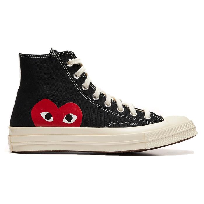 Converse x CDG Play One Heart Comme Des Garcons Chuck Taylor All Star 70s Hi / High Black White