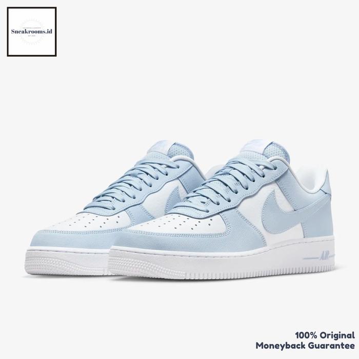 Nike Air Force 1 '07 Canvas Light Armory Blue Original Resmi (100% Authentic)