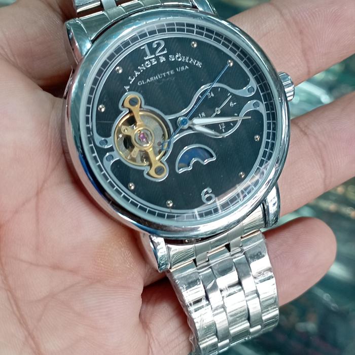 jam tangan pria steel automatic classic vintage a lange and sohne