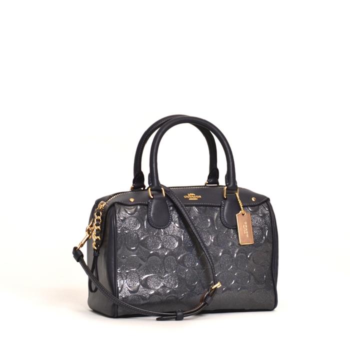 Tas Slempang Wanita Original CoachF11920 Mini Bennet Midnight Embossed Satchel Crossbody Bag