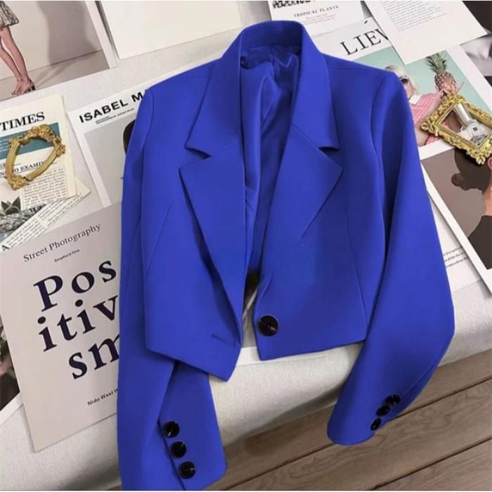 blazer wanita crop - cropped blazer plaid - cropped blazer wanita - blazer wanita - cropped blazer t