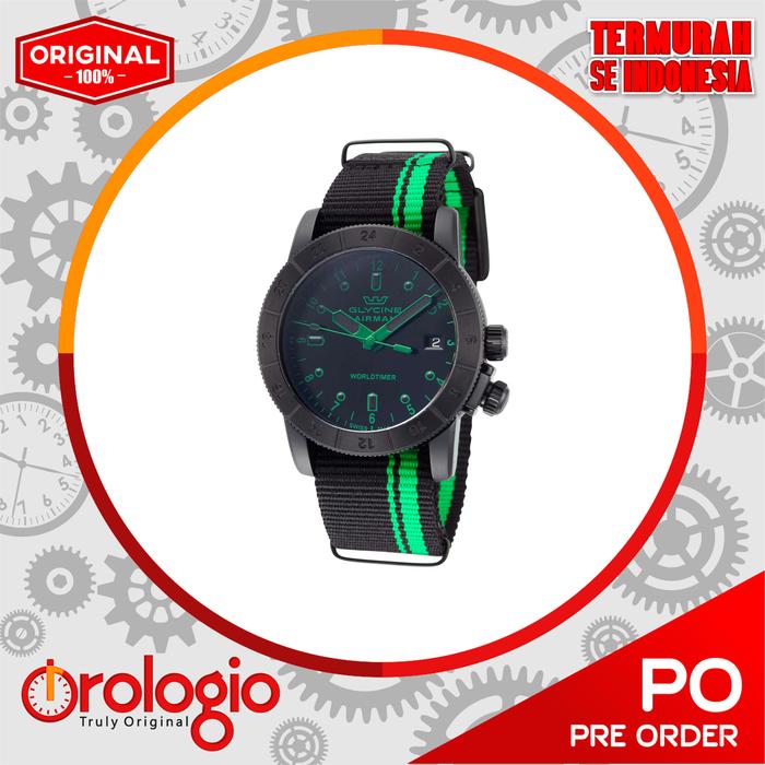 Jam Tangan Glycine Airman Worldtimer Men's Watch GL1041