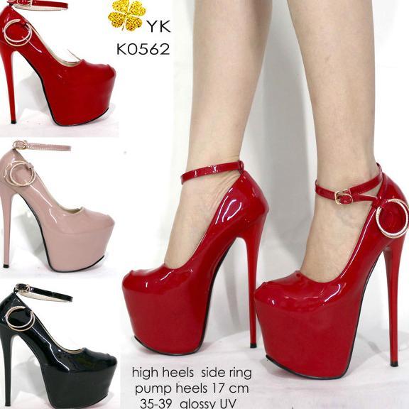 Best Seller YKshoes 0562 ketutup pump high heels 17cm shoes
