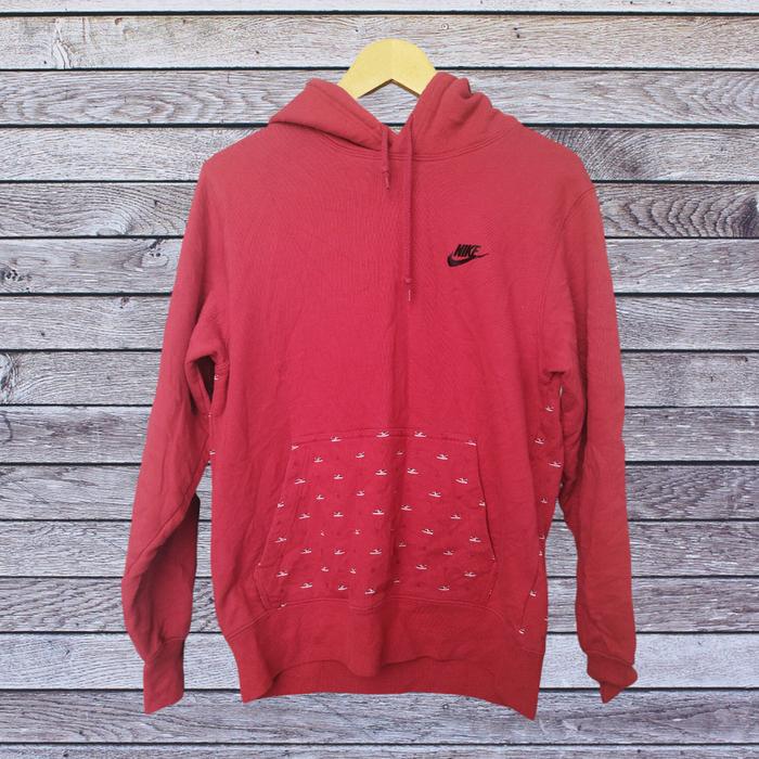 JAKET HOODIE NIKE PRIA WANITA SECOND BRANDED IMPORT MERAH