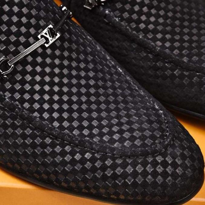 Best Seller Lv2020 Sepatu Pantofel Bisnis Breathable Bahan Kulit Untuk Pria