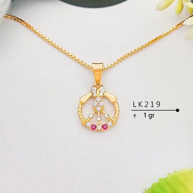 LIONTIN KALUNG EMAS ASLI KADAR 375 8K LIONTIN KASUAL TERBARU DEWASA MINIMALIS AESTHETIC CLASSY - LK 