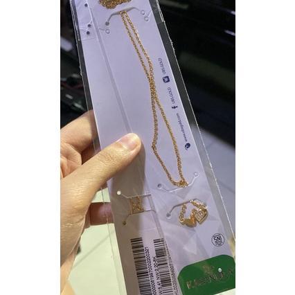 Kalung love ringan kadar 375 8karat