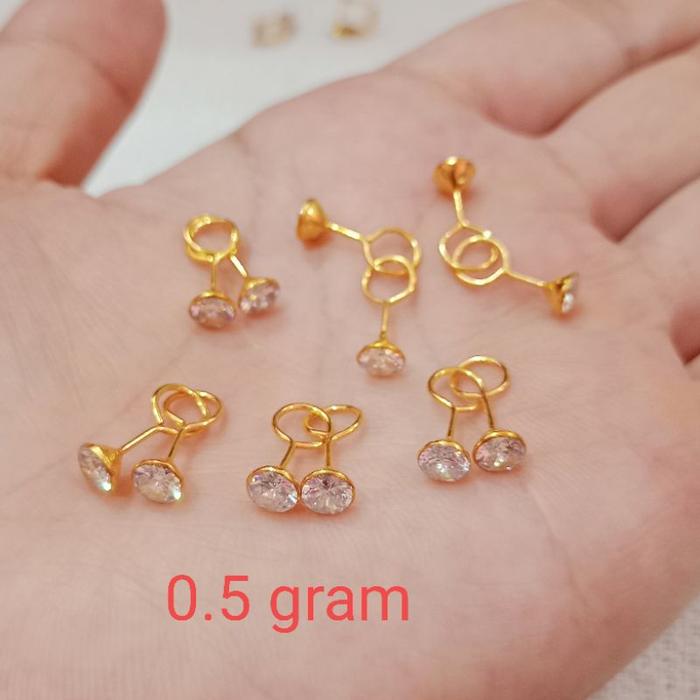 Anting Toge Loop Earring Gold Emas