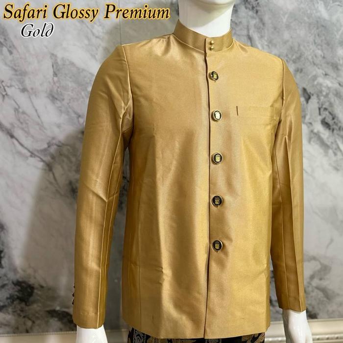 Baju Safari Glossy Premium Pakaian Adat Bali