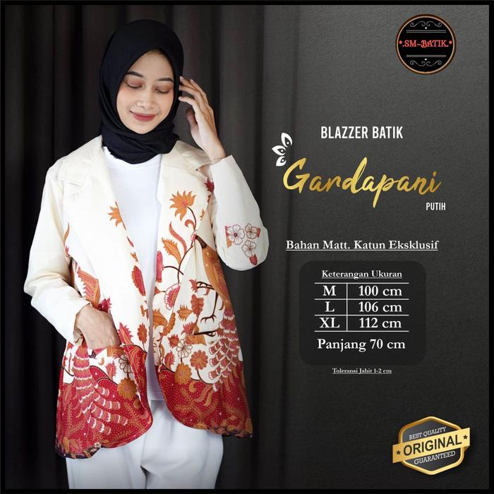 Baju Batik Wanita Blazer Jas Modern Gdp -Sm