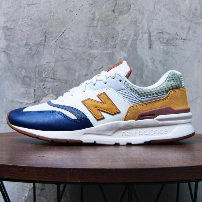 NB 997H "WHITE/MUSTARD/BLUE"