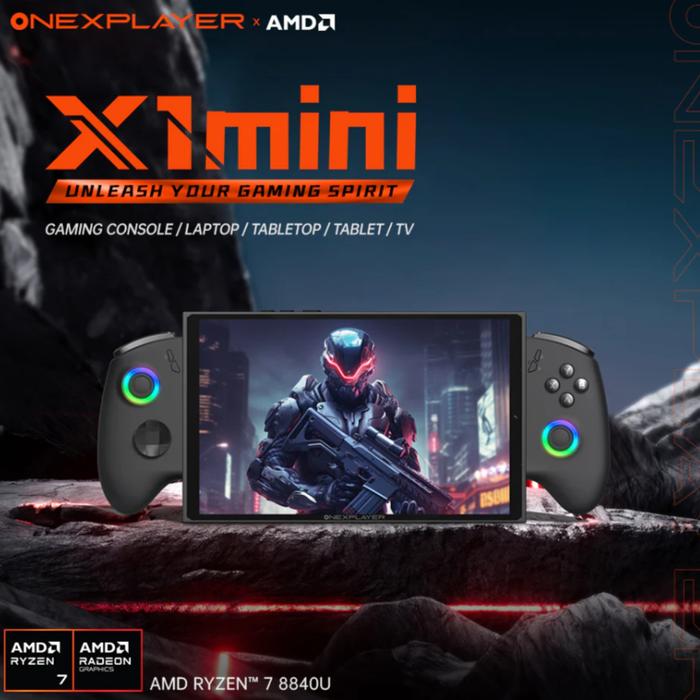 ONEXPLAYER X1 MINI AMD RYZEN 7 8840U 8.8" 3 IN 1 GAMING HANDHELD