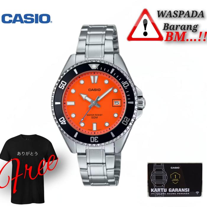 Jam tangan wanita Casio Mdv-10d-4a1vdr / Casio rantai mdv-10d original