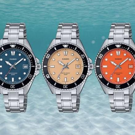 Jam tangan wanita Casio Mdv-10d-4a1vdr / Mdv-10d-2a1 / Mdv-10d-4a2 Casio rantai mdv-10d original