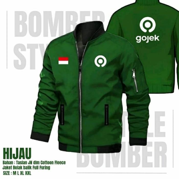BOMBER GOJEK / JAKET BOMBER GOJEK / JAKET GOJEK / JAKET GOJEK TERBARU / JAKET OJEK ONLINE
