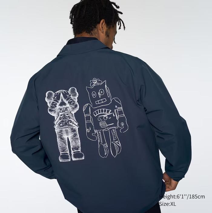 Uniqlo Jaket Coach KAWS + Warhol Navy Brand New 100% Authentic
