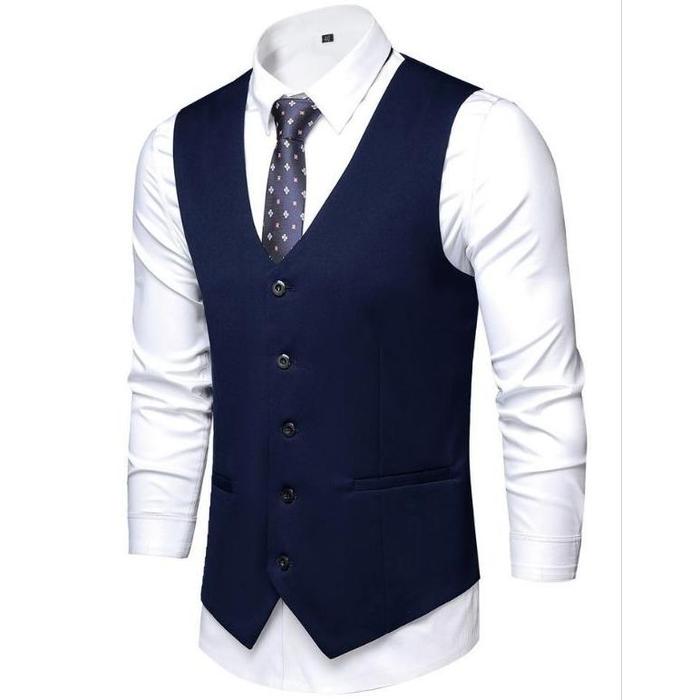 Kombinasi Jual Rompi Jas Pria Rompi Formal Rompi Jas Pria - Cream