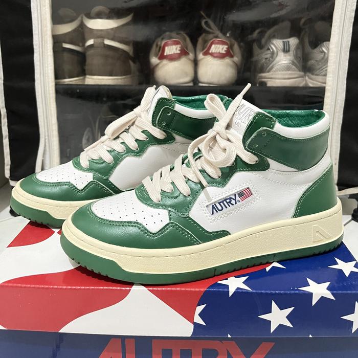 SEPATU ROSE BLACKPINK!! AUTRY WOMEN'S SNEAKERS MEDALIST MID GREEN