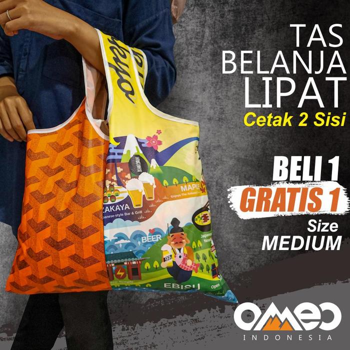 Bonus Tas Belanja Lipat / Shopping Bag Exclusive Edition Full Printing Gluon Size Medium Bml 103B