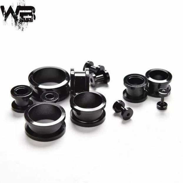 Piercing EarPlug Tunnel Black Stainless Steel 24mm - 30mm