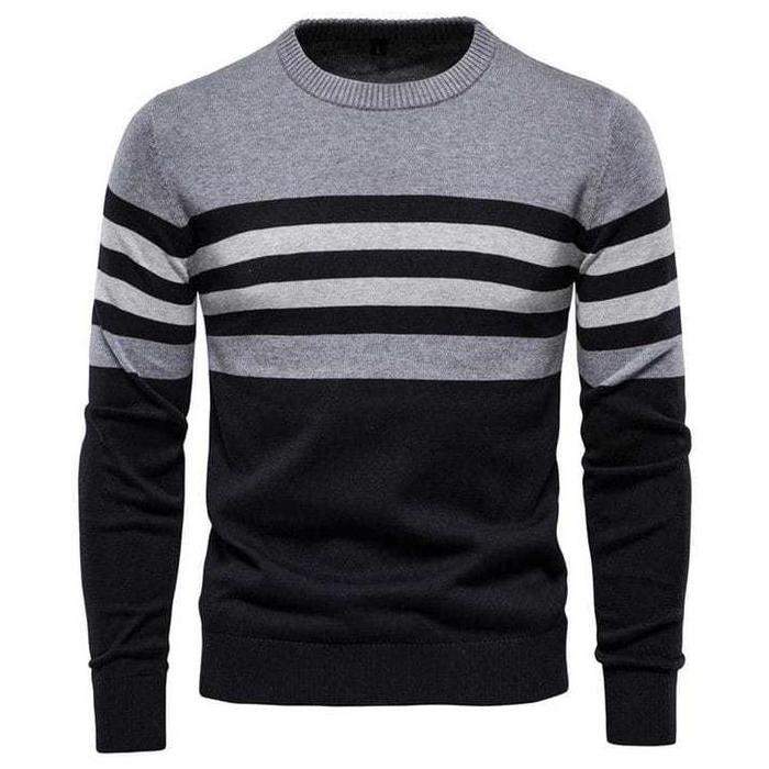 Borong Kaos Pria Jaket Pria Sweater Rajut Pria Oblong Lengan Panjang Sweater Motif Crossbahan 12Get 