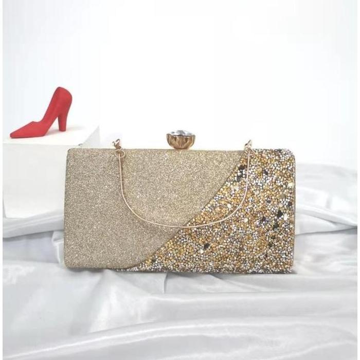 Cashback Mv_Marvelouz Mv709646 Dompet Clutch Wanita Elegant Motif Gliter 1Kg Bisa 3 Tas Supplier Tas